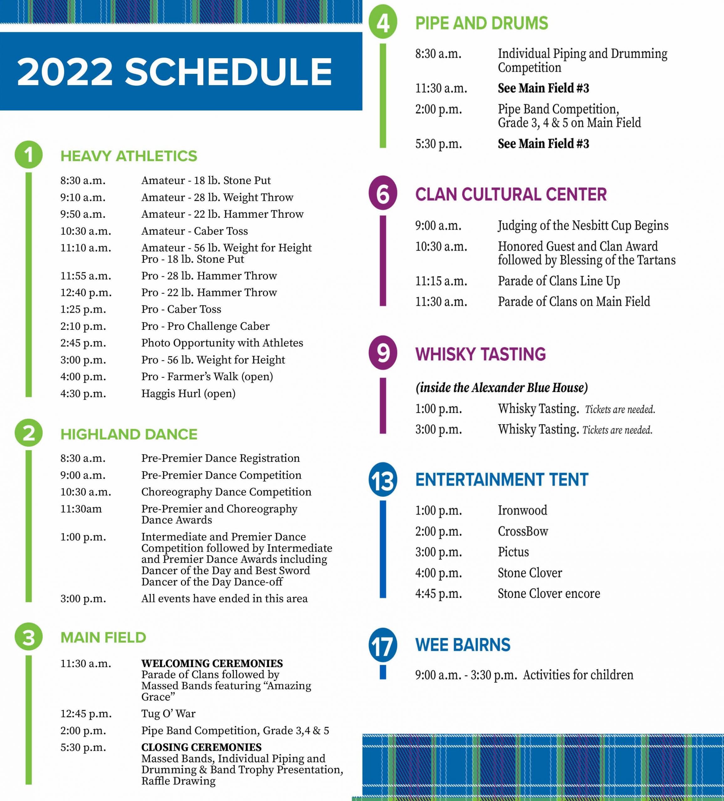 Event Schedule Side by side